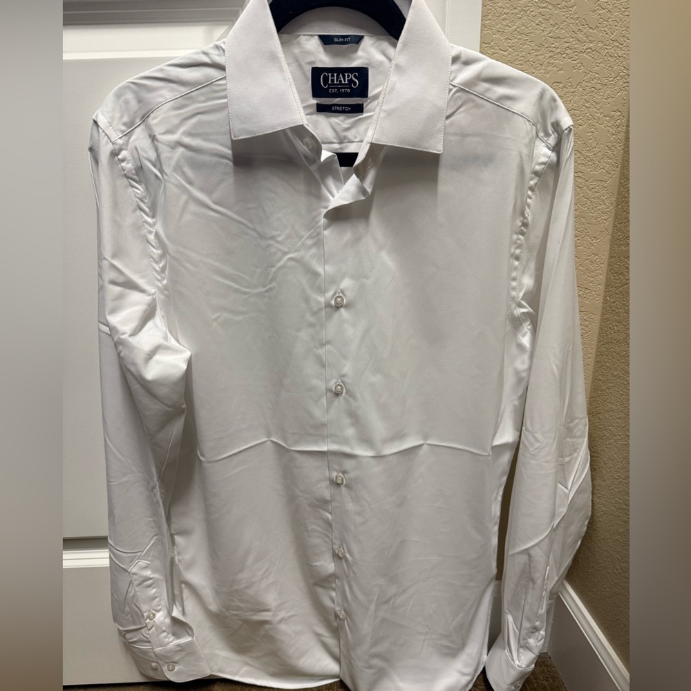 Chaps Classic White Dress Shirt Like New
